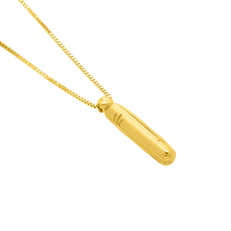 14K Helium Initial Pendant - ALL LETTERS