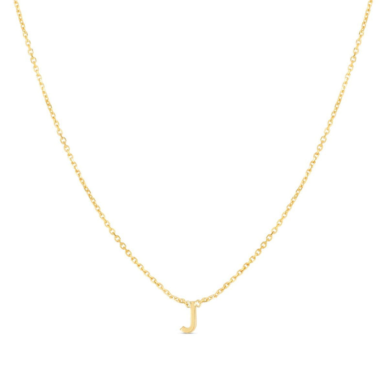 14K Mini Initials Necklace Series - ALL LETTERS