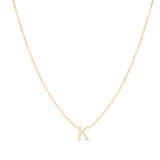 14K Mini Initials Necklace Series - ALL LETTERS