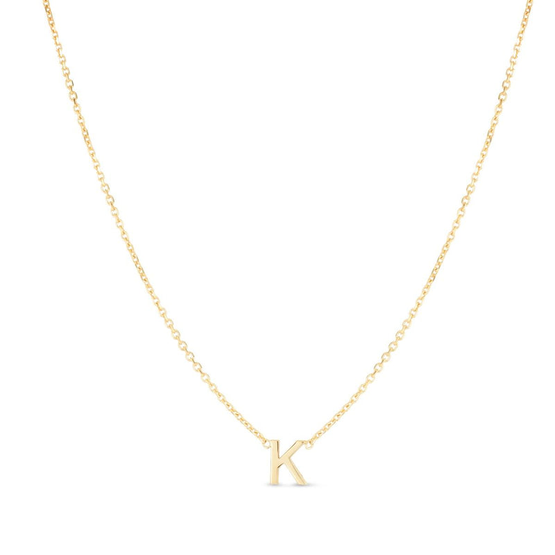 14K Mini Initials Necklace Series - ALL LETTERS