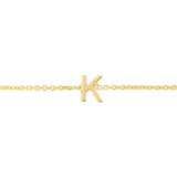 14K Mini Initials Bracelet - ALL LETTERS