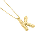 14K Helium Initial Pendant - ALL LETTERS