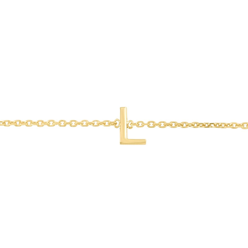 14K Mini Initials Bracelet - ALL LETTERS