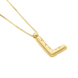 14K Helium Initial Pendant - ALL LETTERS