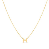 14K Mini Initials Necklace Series - ALL LETTERS