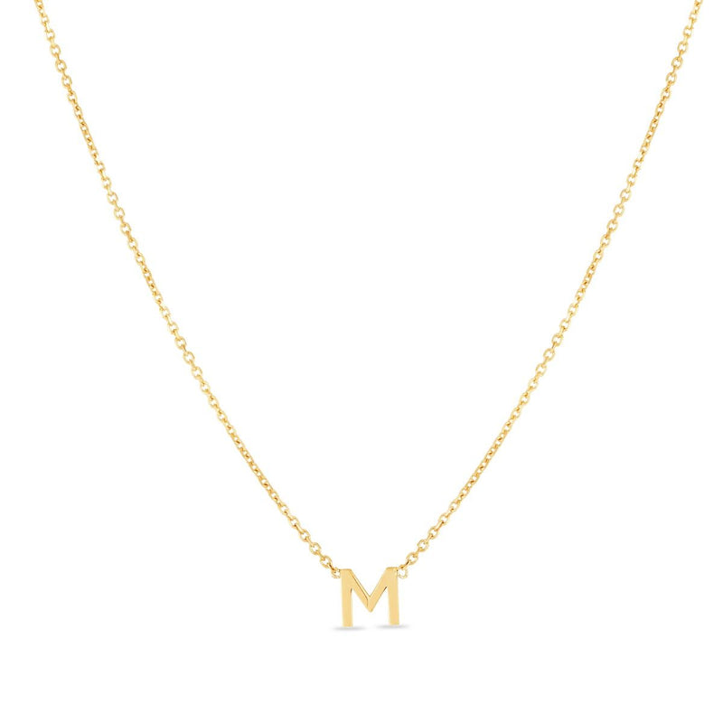 14K Mini Initials Necklace Series - ALL LETTERS