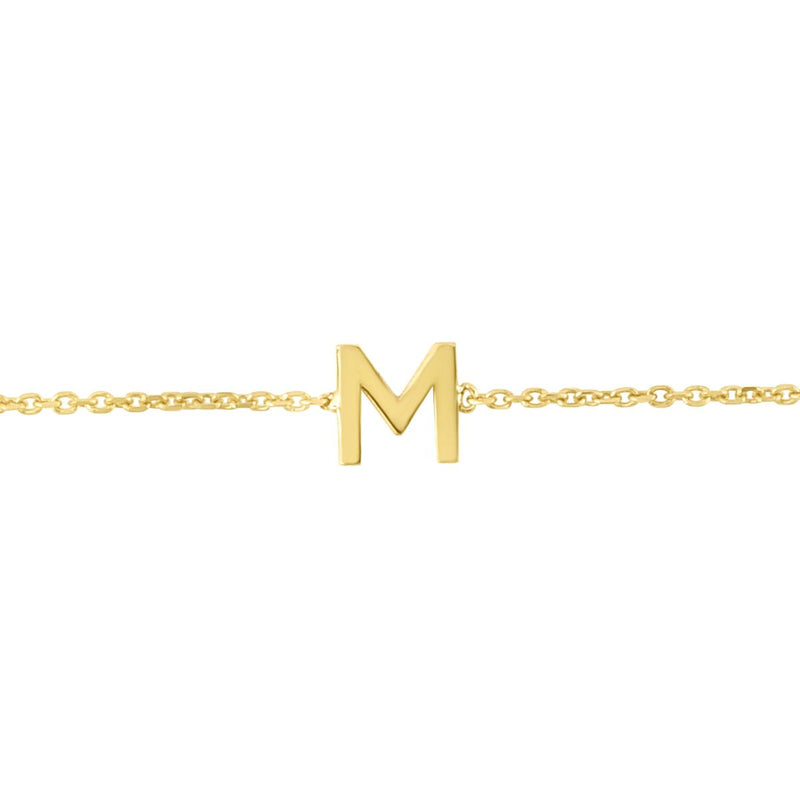 14K Mini Initials Bracelet - ALL LETTERS