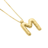 14K Helium Initial Pendant - ALL LETTERS