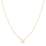 14K Mini Initials Necklace Series - ALL LETTERS