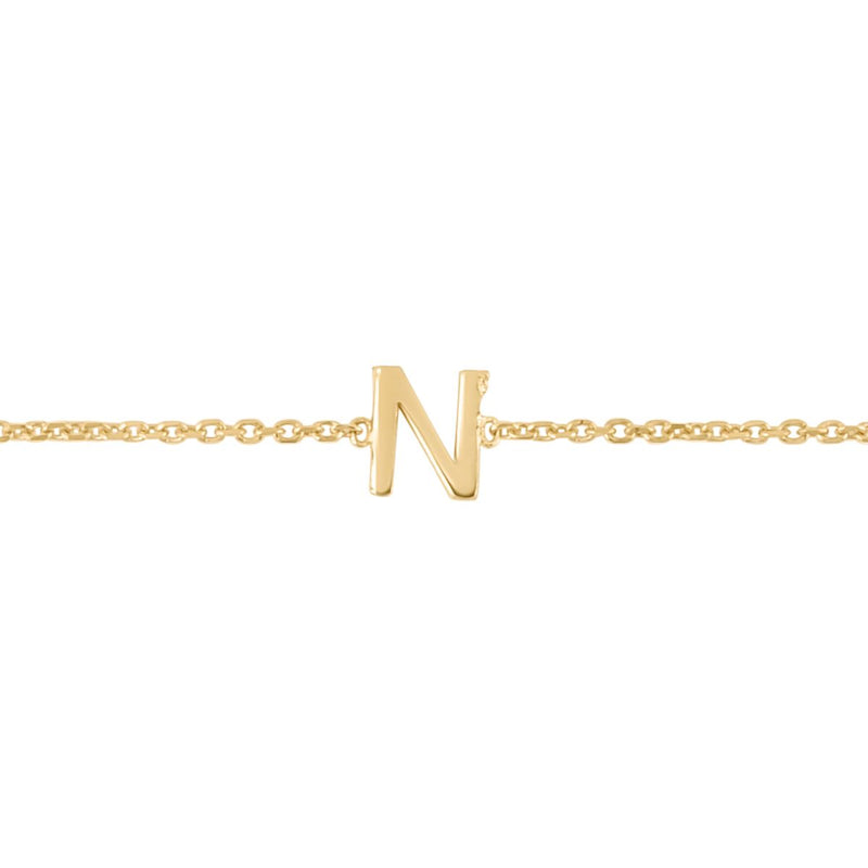14K Mini Initials Bracelet - ALL LETTERS