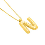 14K Helium Initial Pendant - ALL LETTERS