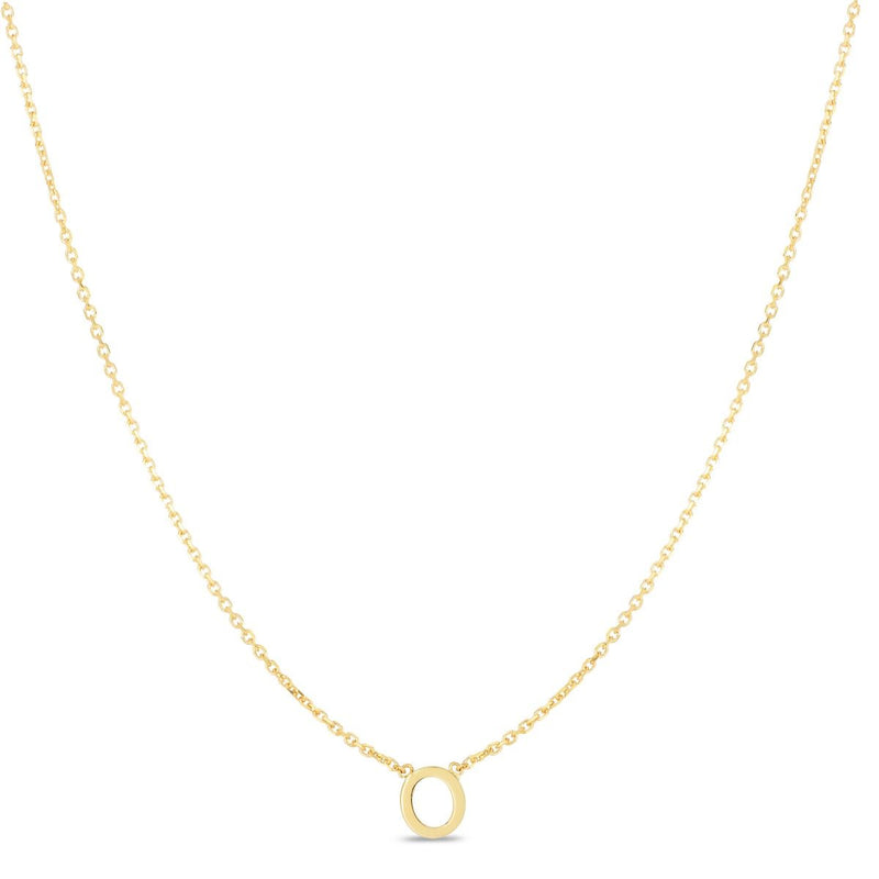 14K Mini Initials Necklace Series - ALL LETTERS