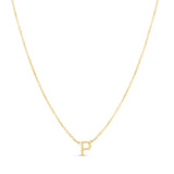 14K Mini Initials Necklace Series - ALL LETTERS
