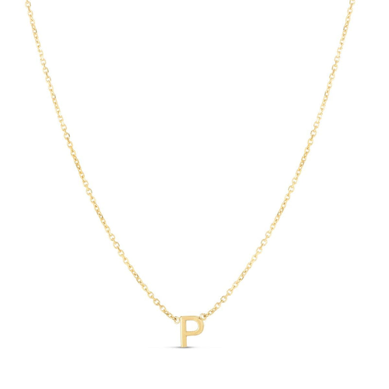 14K Mini Initials Necklace Series - ALL LETTERS