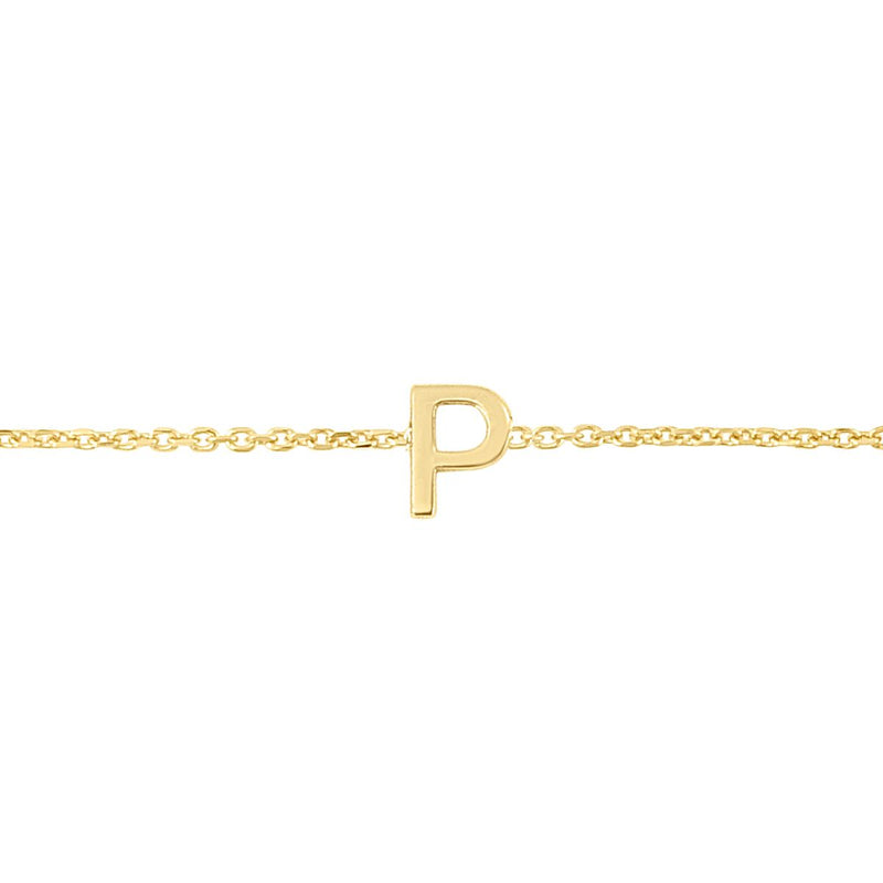 14K Mini Initials Bracelet - ALL LETTERS