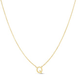 14K Mini Initials Necklace Series - ALL LETTERS