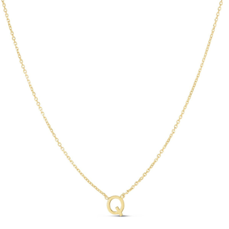 14K Mini Initials Necklace Series - ALL LETTERS