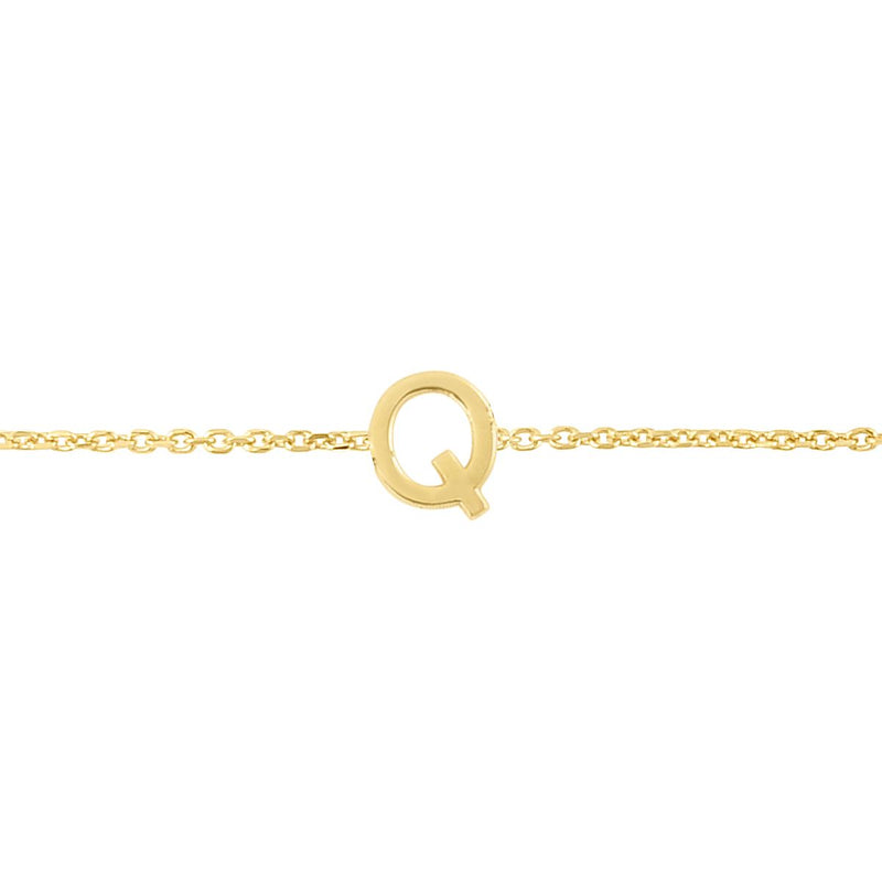 14K Mini Initials Bracelet - ALL LETTERS