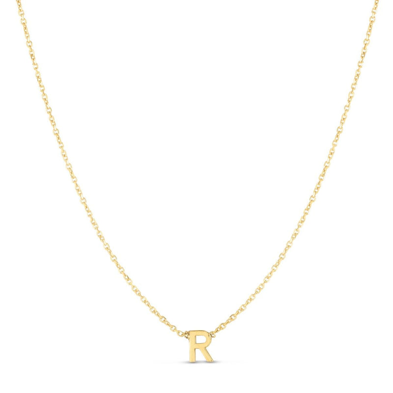 14K Mini Initials Necklace Series - ALL LETTERS