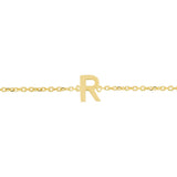 14K Mini Initials Bracelet - ALL LETTERS