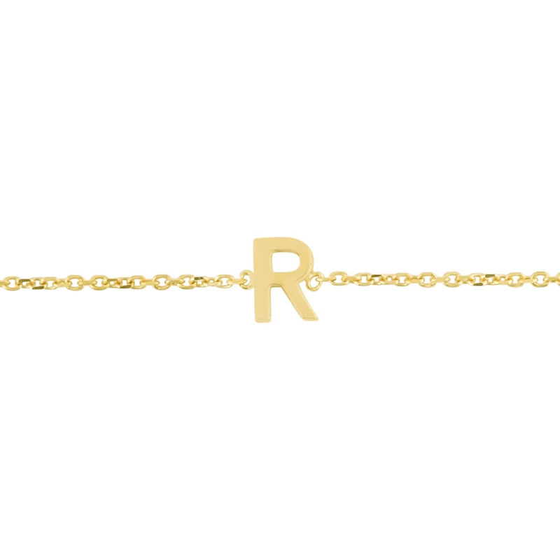 14K Mini Initials Bracelet - ALL LETTERS