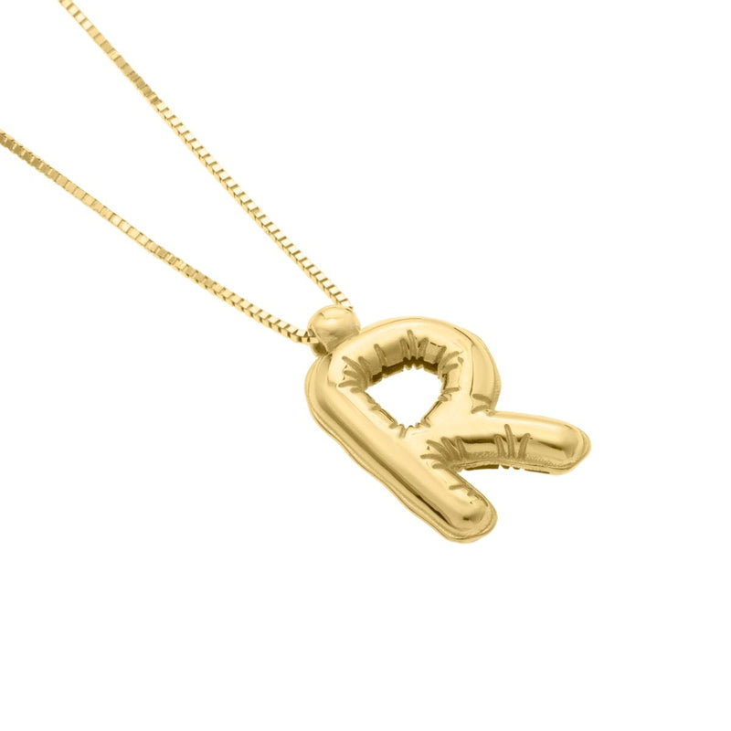 14K Helium Initial Pendant - ALL LETTERS