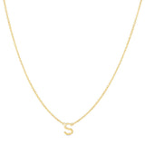 14K Mini Initials Necklace Series - ALL LETTERS