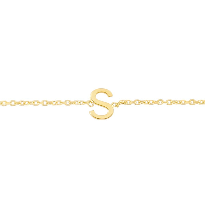 14K Mini Initials Bracelet - ALL LETTERS