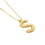 14K Helium Initial Pendant - ALL LETTERS
