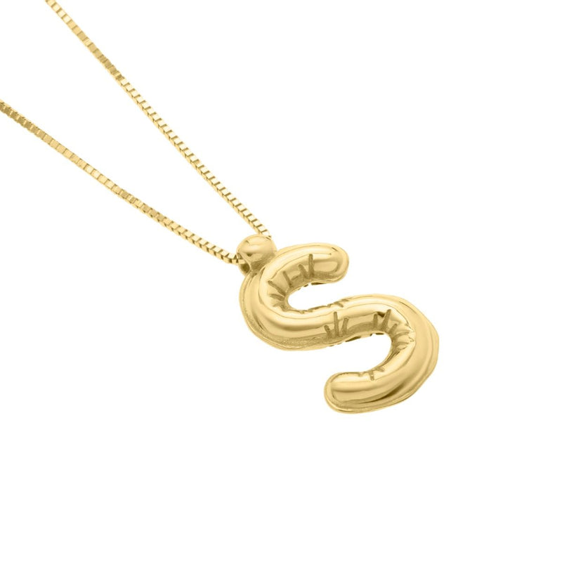 14K Helium Initial Pendant - ALL LETTERS