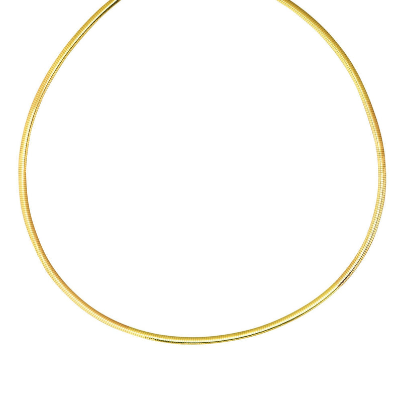 14K & Silver 3mm Reversible Bi Metal Omega