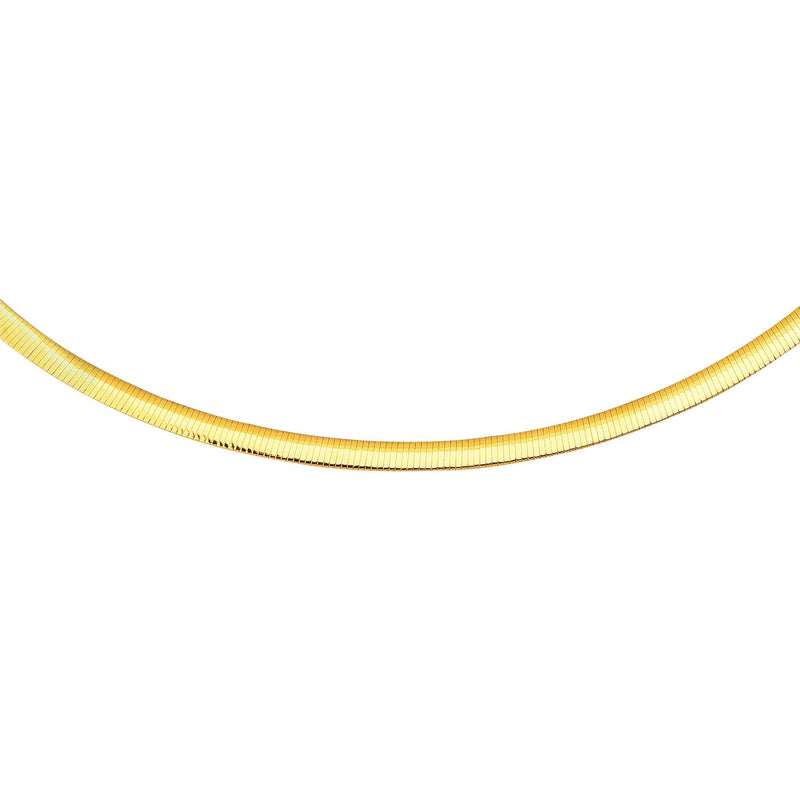 14K & Silver 4mm Reversible Bi Metal Omega