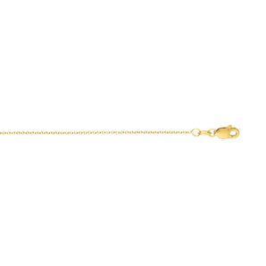 14K Gold 1.1mm Round Cable Chain
