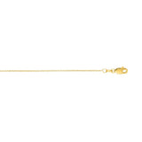 14K Gold 1.1mm Round Cable Chain