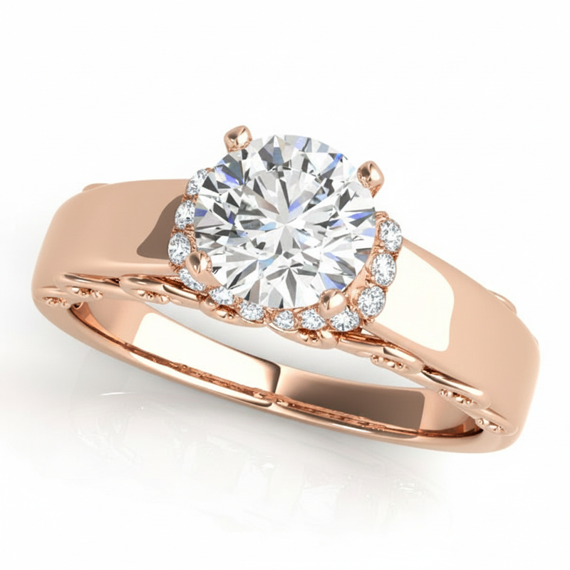 Remounts Any Shape Engagement Ring — Rose Gold
