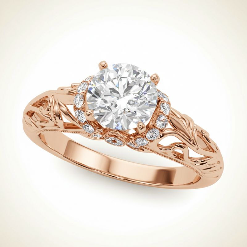 Remounts Any Shape Engagement Ring — Rose Gold