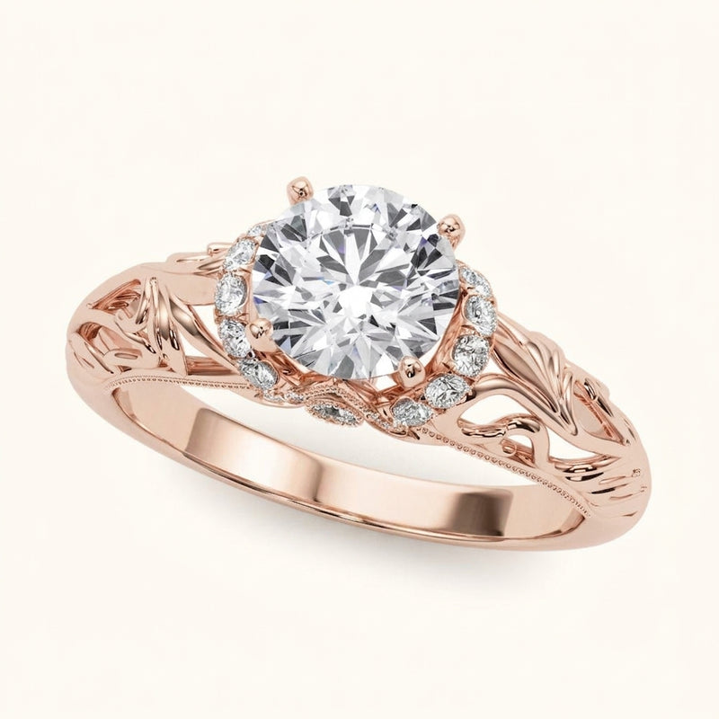 Remounts Any Shape Engagement Ring — Rose Gold