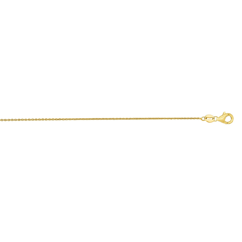 14K Gold 0.97mm Oval Cable Chain