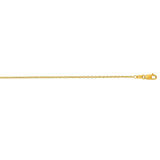 14K Gold 1.5mm Oval Cable Chain 