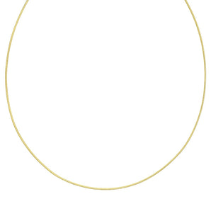 14K Gold 1mm Round Omega with Screw off Lock