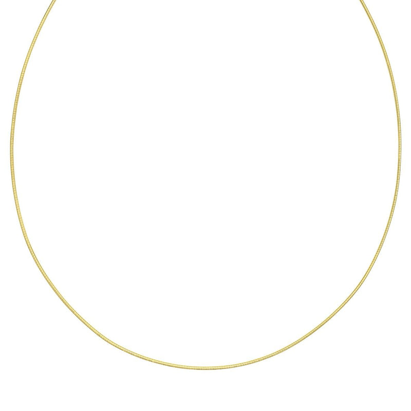 14K Gold 1mm Round Omega with Screw off Lock