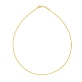 14K Gold 1.5mm Round Omega with Screw off Lock