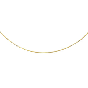 14K Gold 1.5mm Round Omega with Screw off Lock