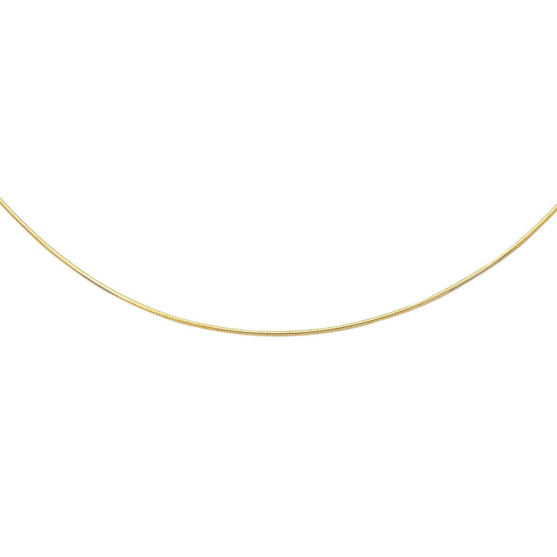 14K Gold 1.5mm Round Omega with Screw off Lock