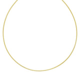 14K Gold 1.5mm Round Omega with Screw off Lock