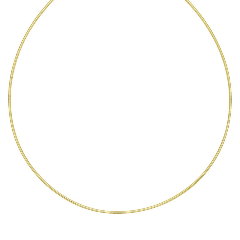 14K Gold 1.5mm Round Omega with Screw off Lock