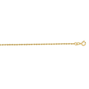14K Gold 1.4mm Diamond Cut Royal Rope Chain