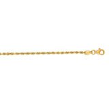 14K Gold 2mm Diamond Cut Royal Rope Chain
