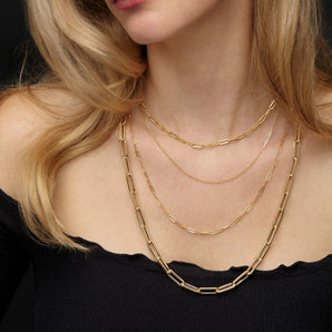 10K Gold 2.5mm Paperclip Chain 