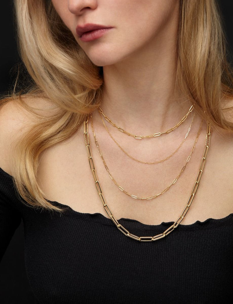 14K Gold 6.1mm Paperclip Chain 
